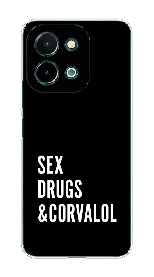 

Чехол на Vivo Y28 4G "Corvalol", Черный;серый;белый, 2611650-1