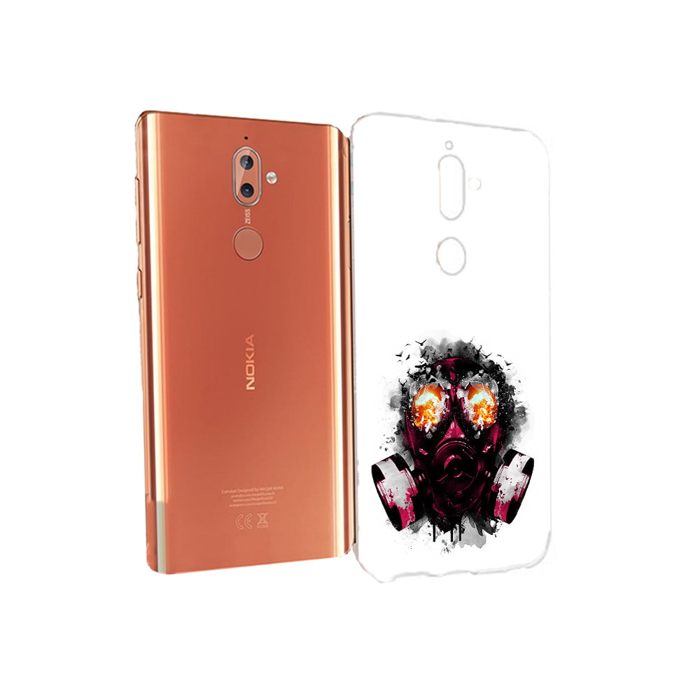 

Чехол MyPads Tocco для Nokia 9 красный противогаз (PT126479.94.412), Прозрачный, Tocco