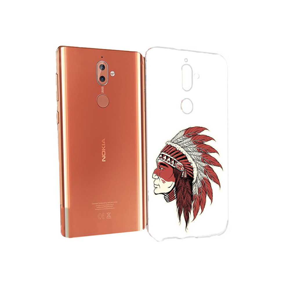 

Чехол MyPads Tocco для Nokia 9 красный индеец (PT126479.94.411), Прозрачный, Tocco
