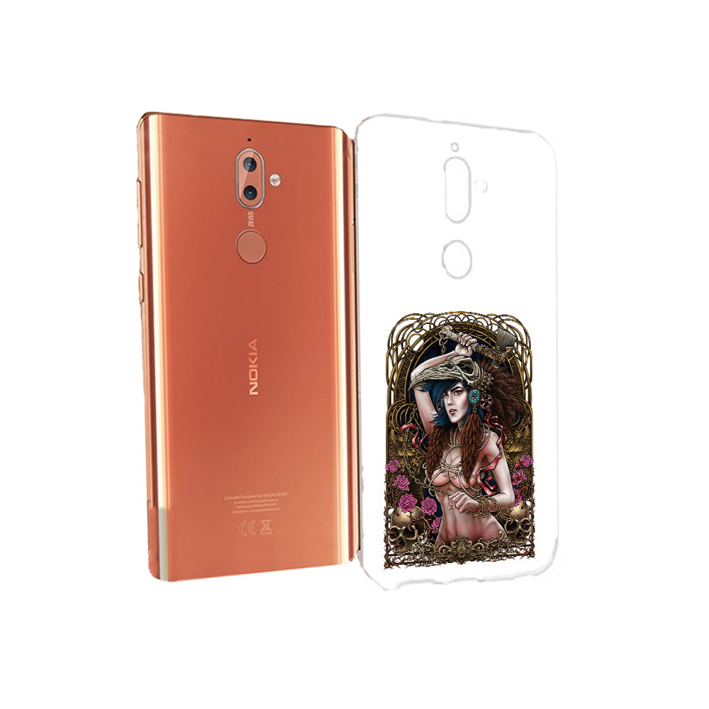 

Чехол MyPads Tocco для Nokia 9 красивая девушка рисунок (PT126479.94.407), Прозрачный, Tocco