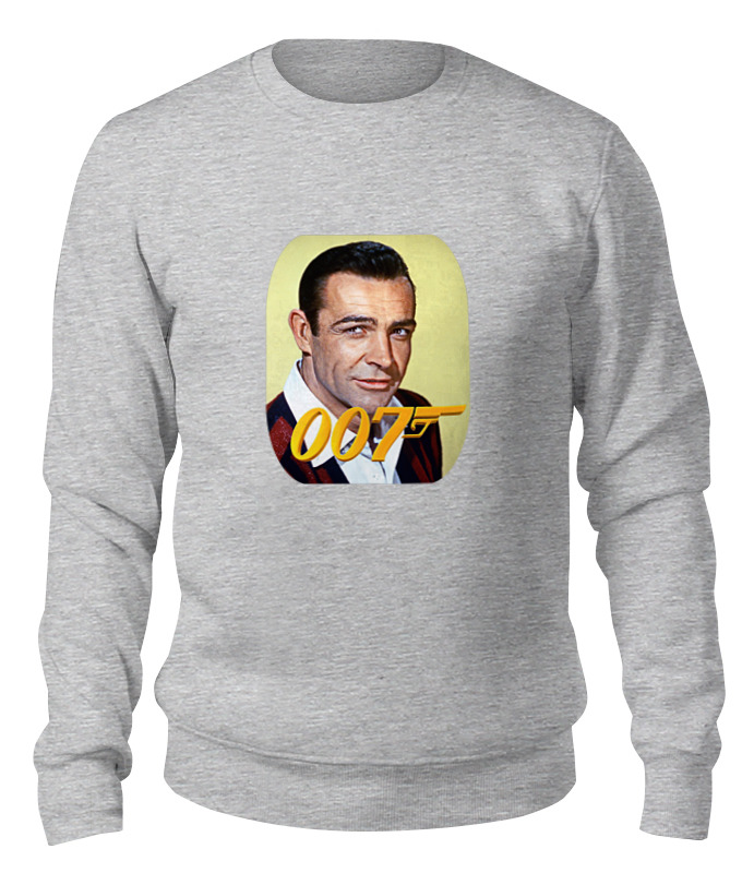 

Свитшот унисекс Printio James bond серый XS, James bond