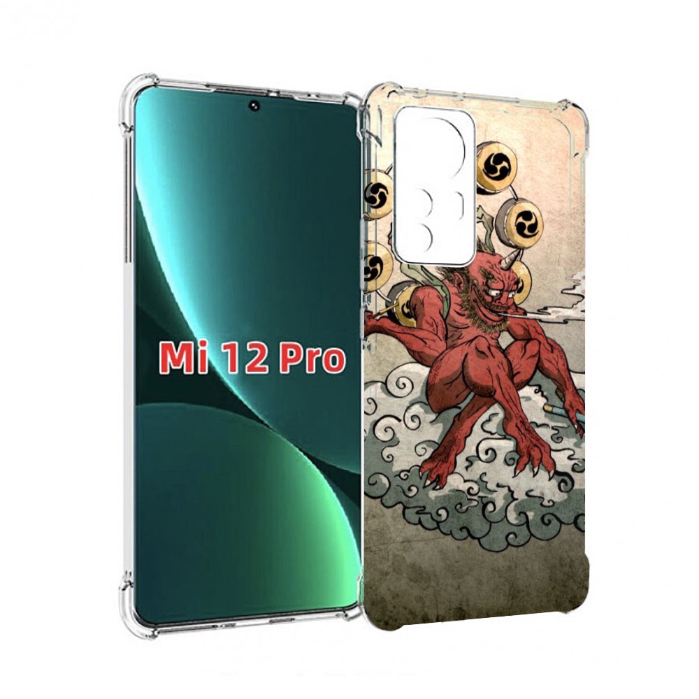 

Чехол MyPads красный чертик на облаке для Xiaomi 12S Pro, Прозрачный, Tocco