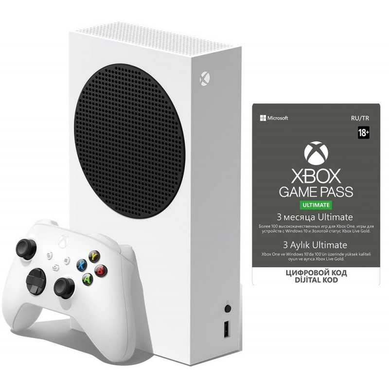 фото Игровая приставка microsoft xbox series s 512gb + xbox game pass ultimate на 3 месяца