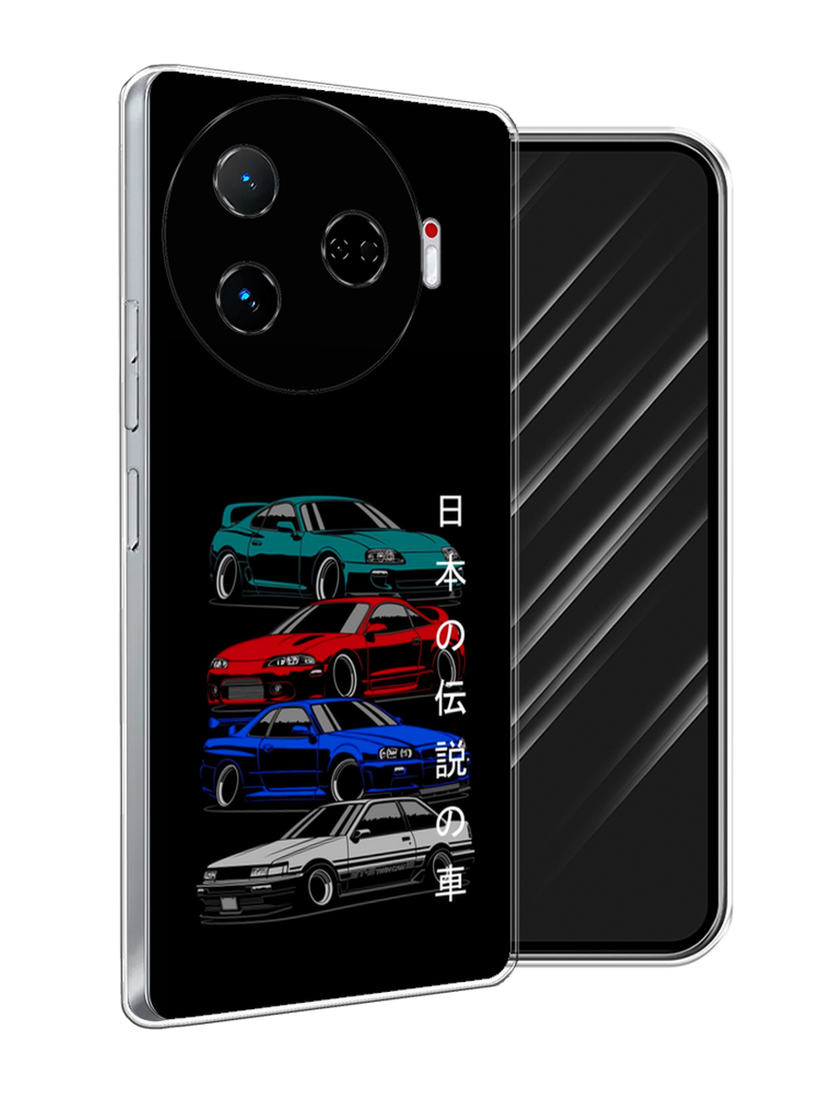 

Чехол Awog на Tecno Camon 30 Pro 5G "JDM Legend cars", Зеленый;красный;синий, 305150-1