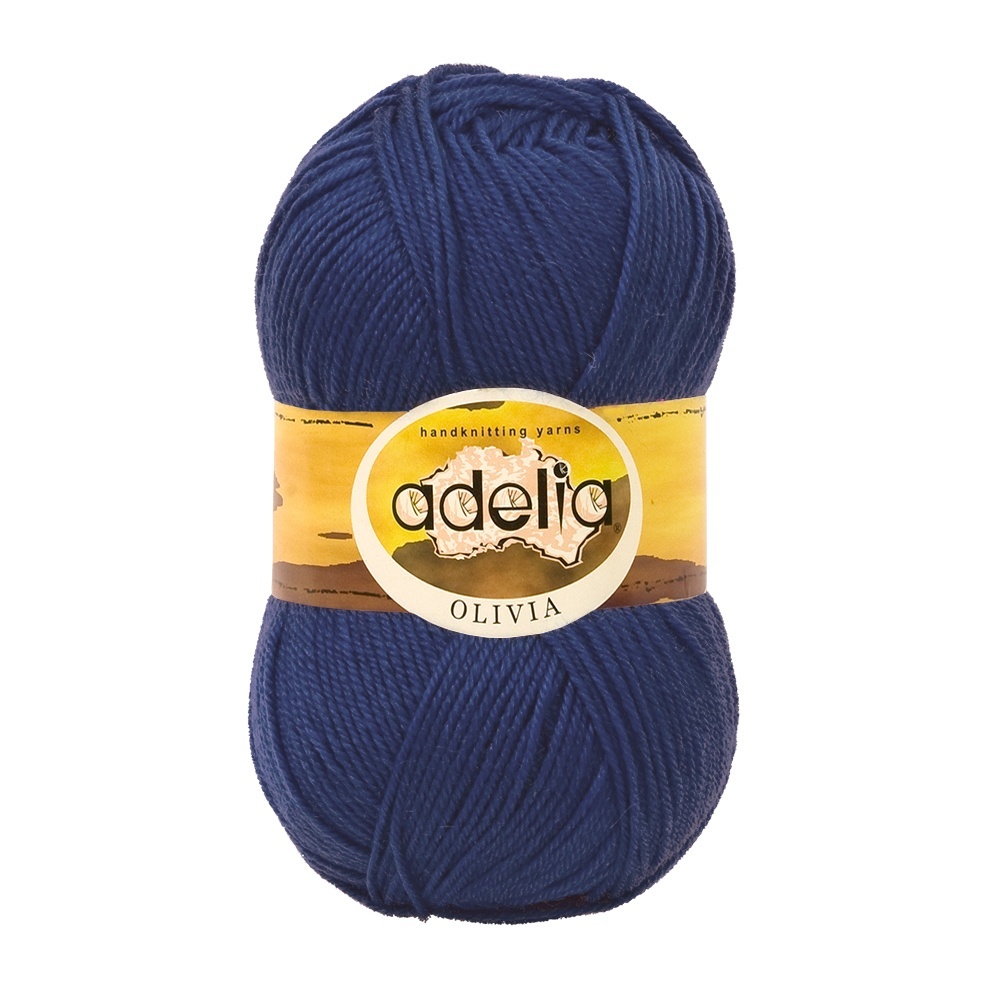 

Пряжа Adelia Olivia №20 джинсовый, Синий, Olivia