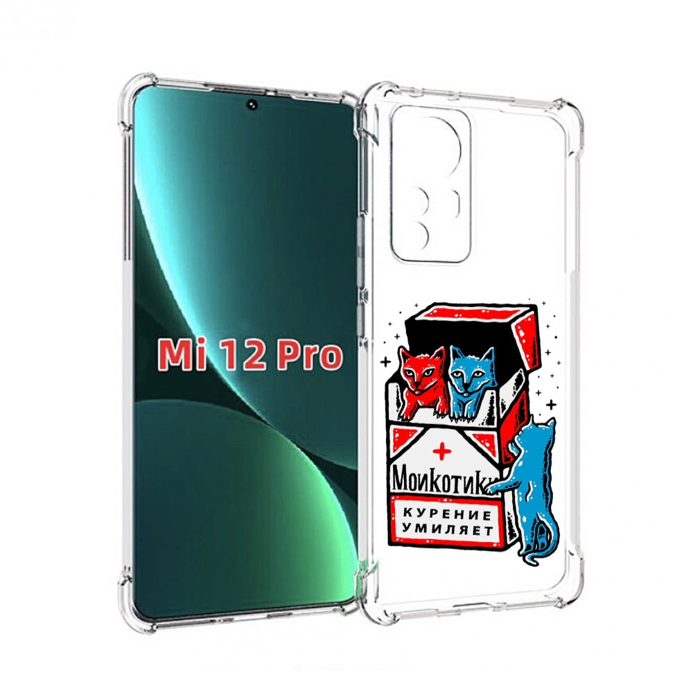 

Чехол MyPads красно-синие-коты для Xiaomi 12S Pro, Прозрачный, Tocco