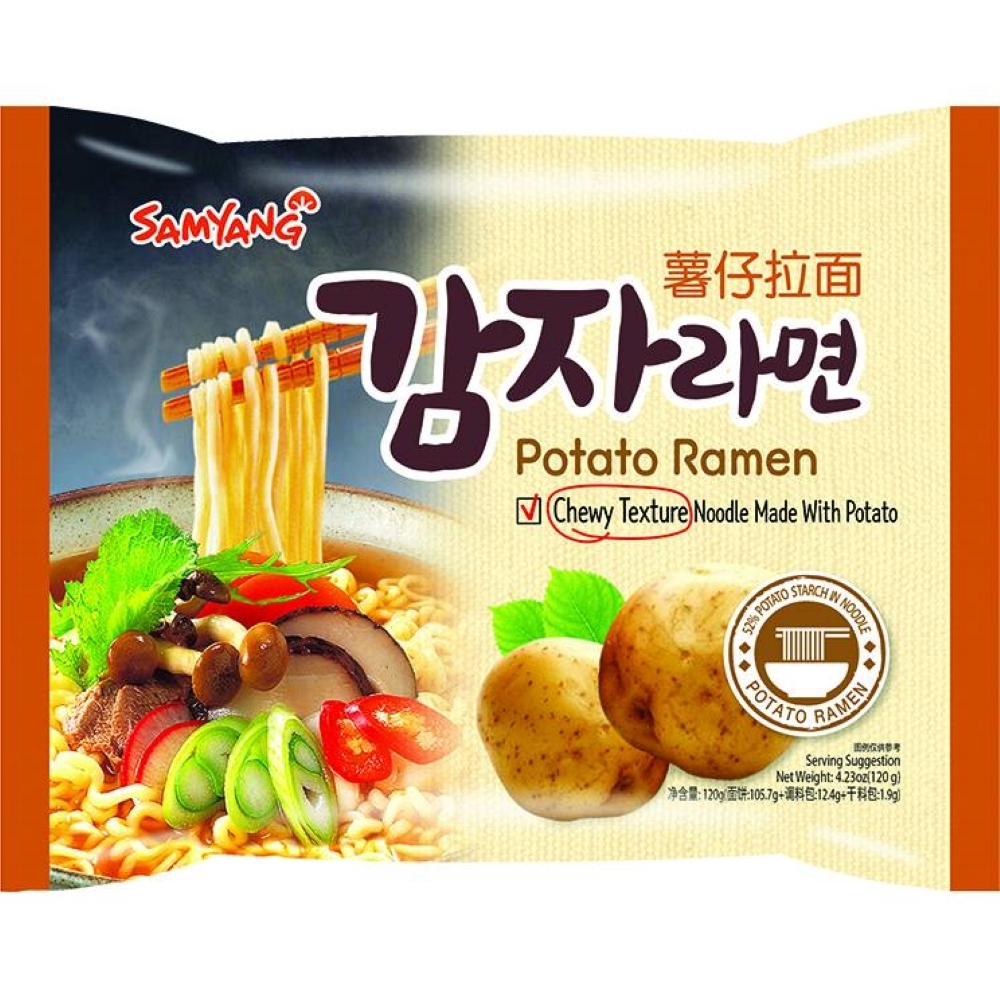 

Лапша быстрого приготовления картофельная Samyang Potato Ramen, 120 г