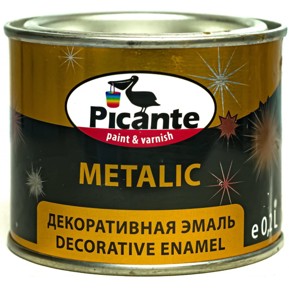 

Picante Эмаль METALIC декоративная RAL 3030 медь 0,2кг 11370-3030.0,2