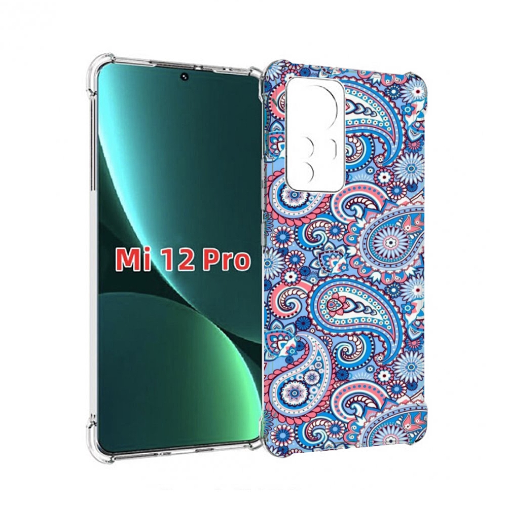 

Чехол MyPads красивый голубой арнамент для Xiaomi 12S Pro, Прозрачный, Tocco