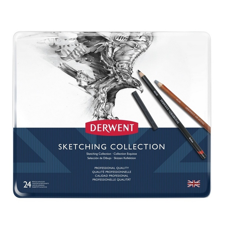 фото Derwent sketching collection, 24 цвета, в металлической упаковке