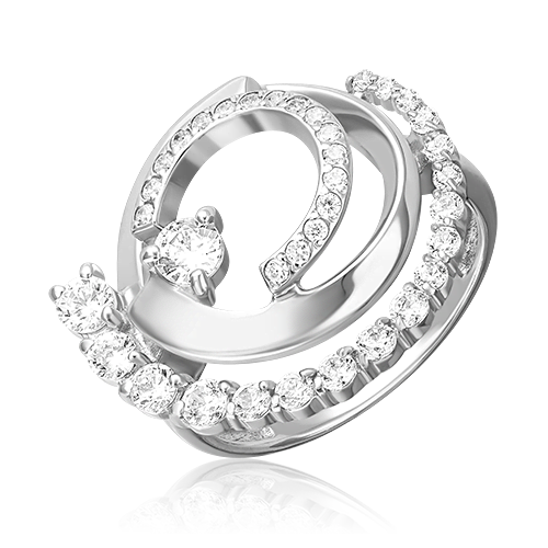 

Кольцо из серебра с фианитом р.18 PLATINA jewelry 01-5700-00-401-0200, 01-5700-00-401-0200