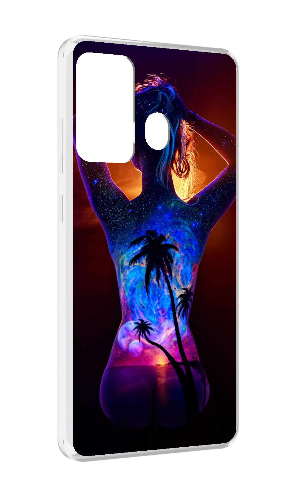 

Чехол MyPads Девушка-и-пальмы женский для ITEL A27 / ITEL P17, Прозрачный, Tocco