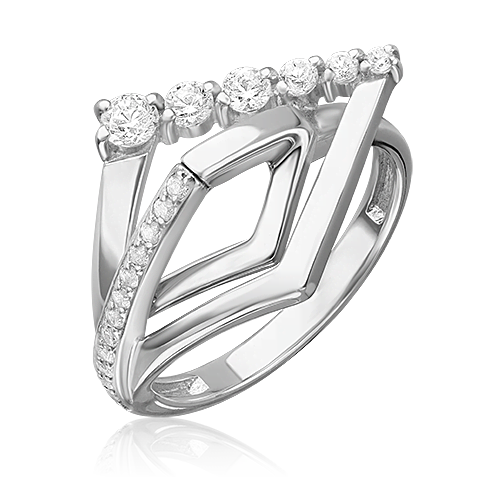 

Кольцо из серебра с фианитом р.17 PLATINA jewelry 01-5696-00-401-0200, 01-5696-00-401-0200