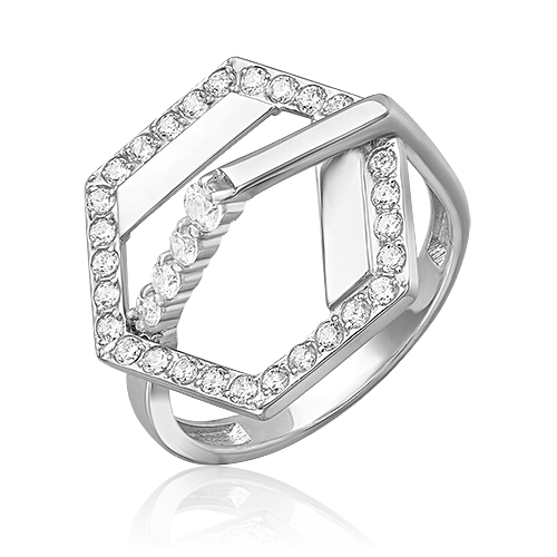 

Кольцо из серебра с фианитом р.18 PLATINA jewelry 01-5695-00-401-0200, 01-5695-00-401-0200