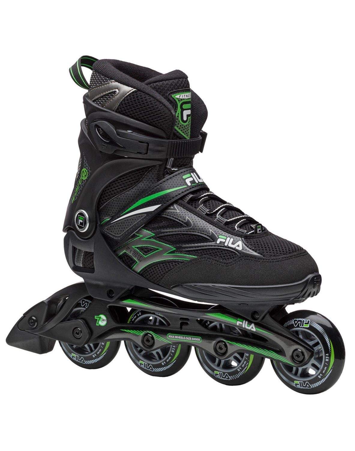 

Коньки роликовые FILA WAVE 84 black grey green 42.5 UK8.5, CB-00010666