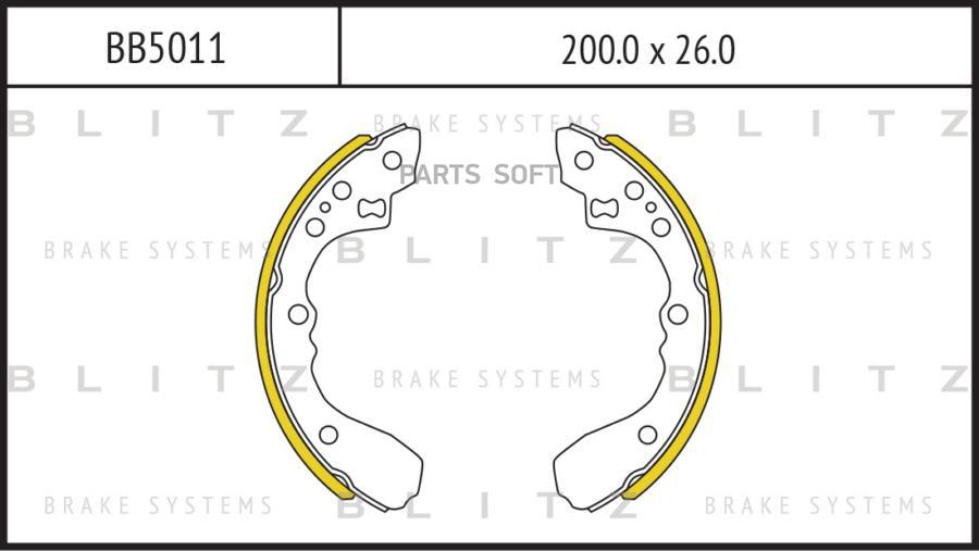 

Колодки тормозные BLITZ барабанные bb5011