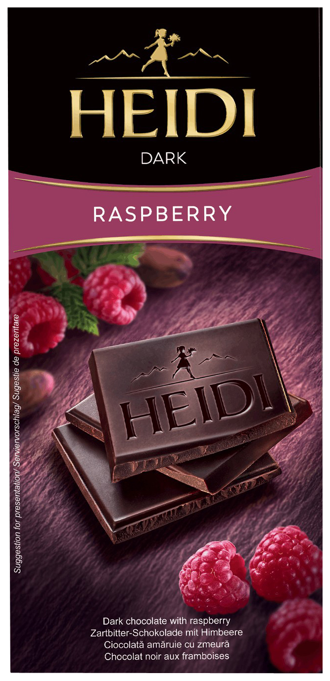 Плитка Heidi Raspberry темный шоколад 80 г 220₽