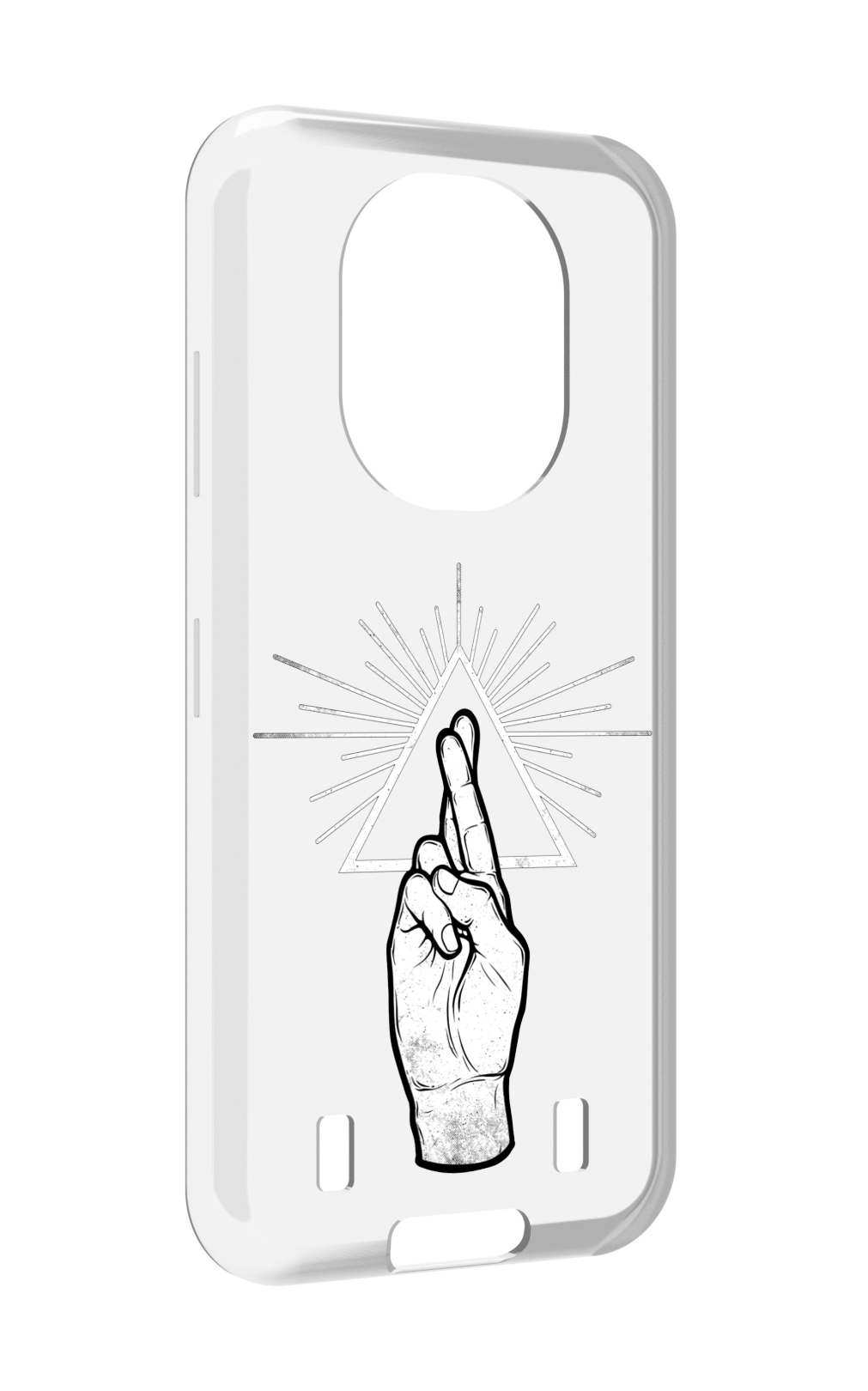 

Чехол MyPads черно белая рука для Oukitel WP16, Прозрачный, Tocco