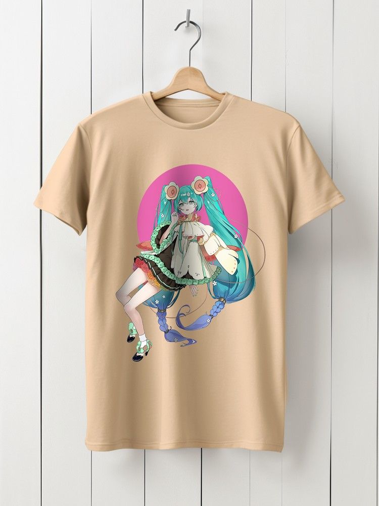 Футболка унисекс HYPNOTICA Вокалоид - 902 бежевая S