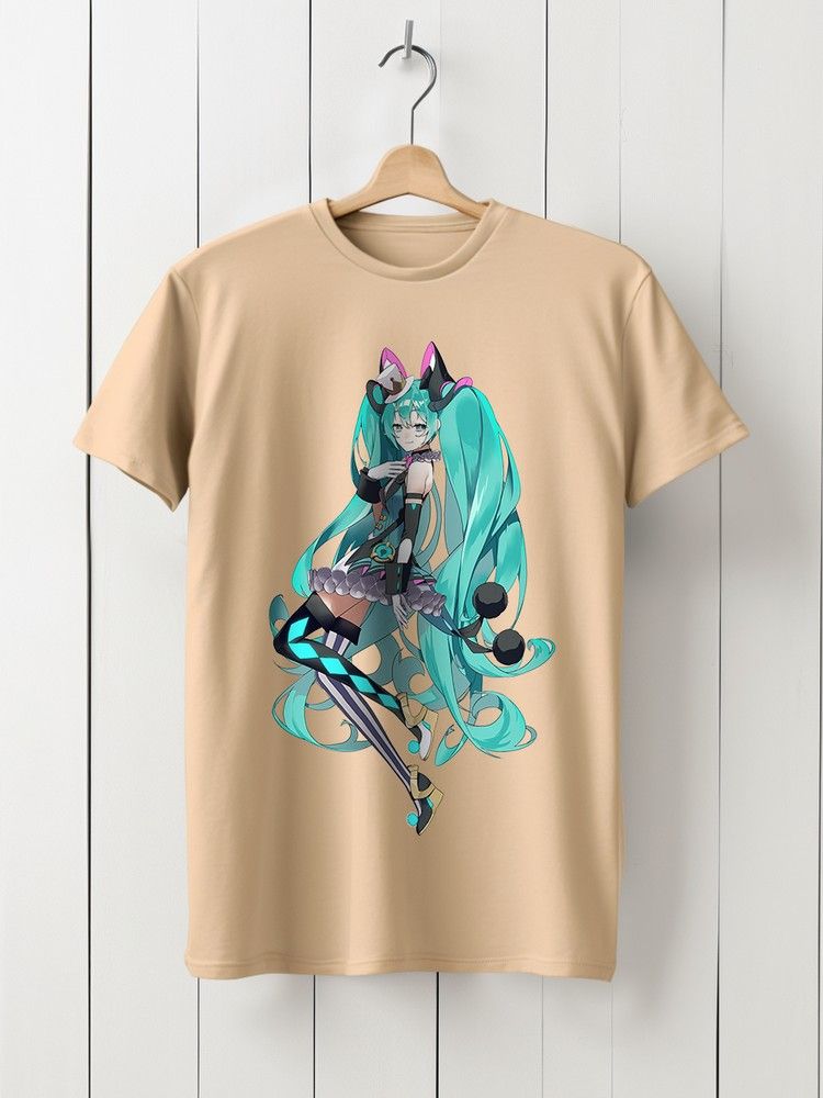 Футболка унисекс HYPNOTICA Вокалоид - 899 бежевая S