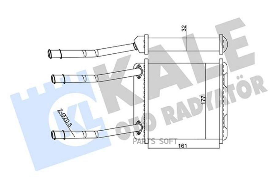 

KALE Радиатор отопителя OPEL ASTRA F CALIBRA A VECTRA A HEATER