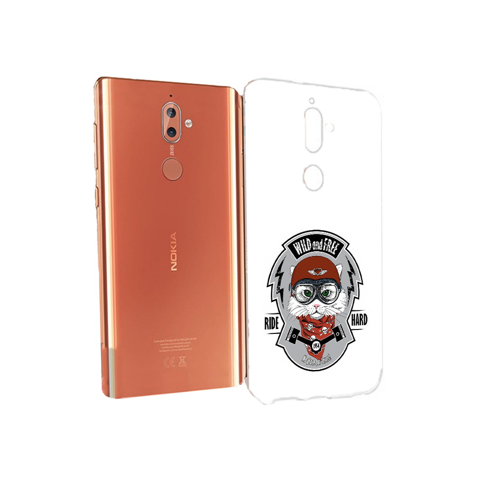 Чехол MyPads Tocco для Nokia 9 кошка в шлеме (PT126479.94.404)