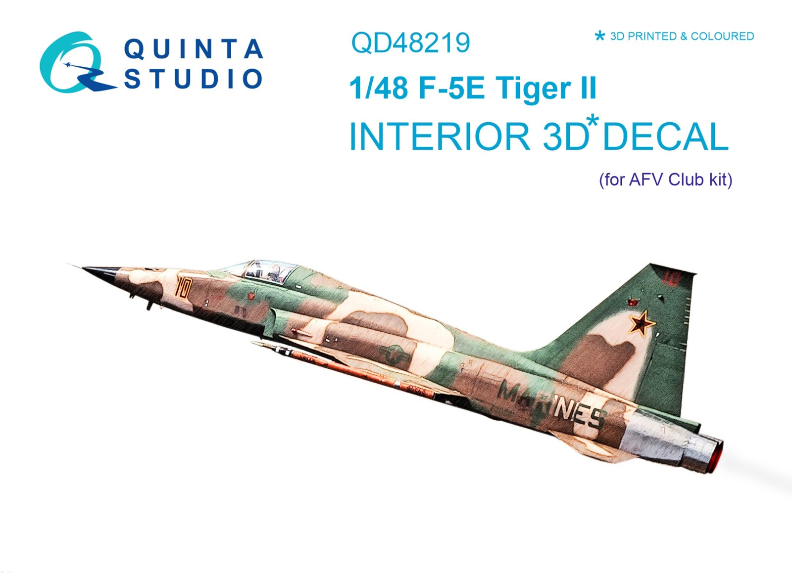 

QD48219 3D Декаль интерьера кабины F-5E AFV club, Цветной