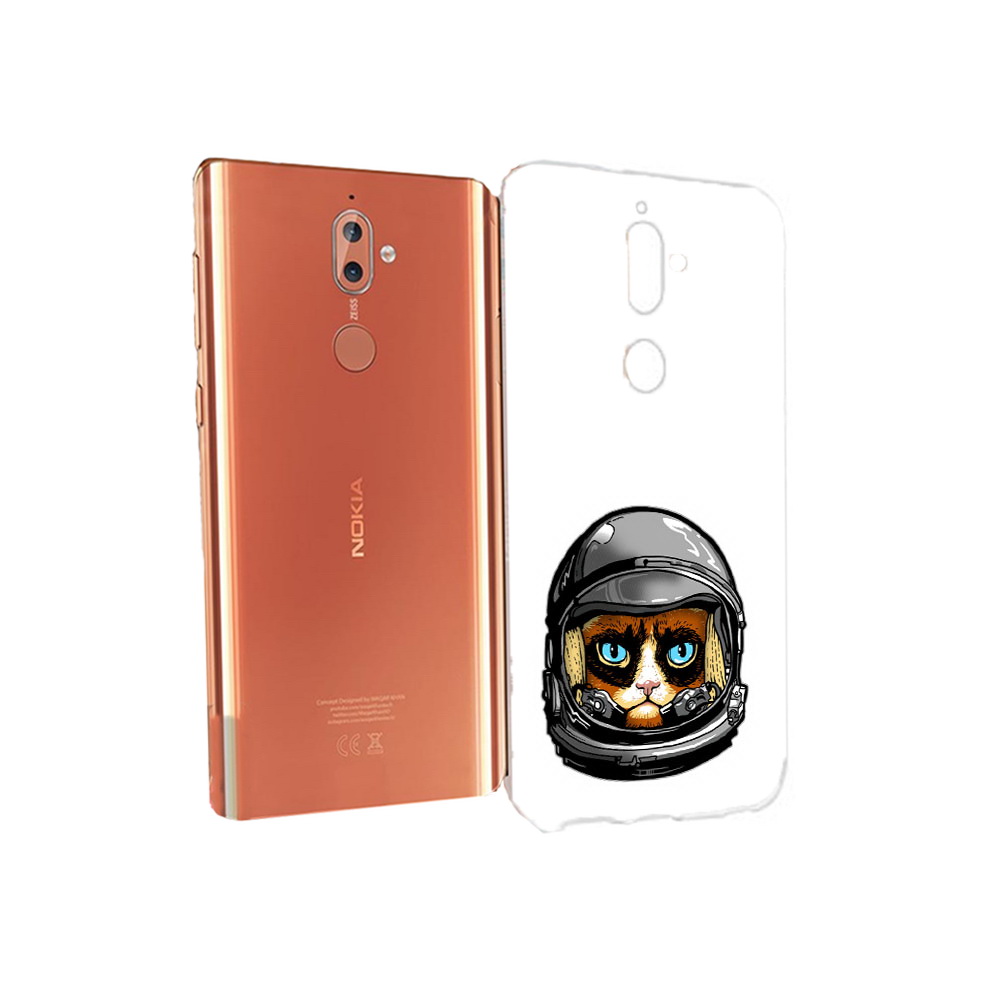 

Чехол MyPads Tocco для Nokia 9 кот космонавт (PT126479.94.400), Прозрачный, Tocco
