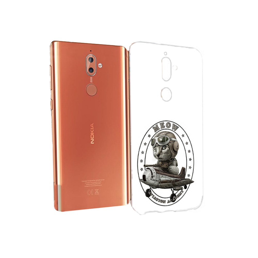 

Чехол MyPads Tocco для Nokia 9 кот в самолете (PT126479.94.395), Прозрачный, Tocco