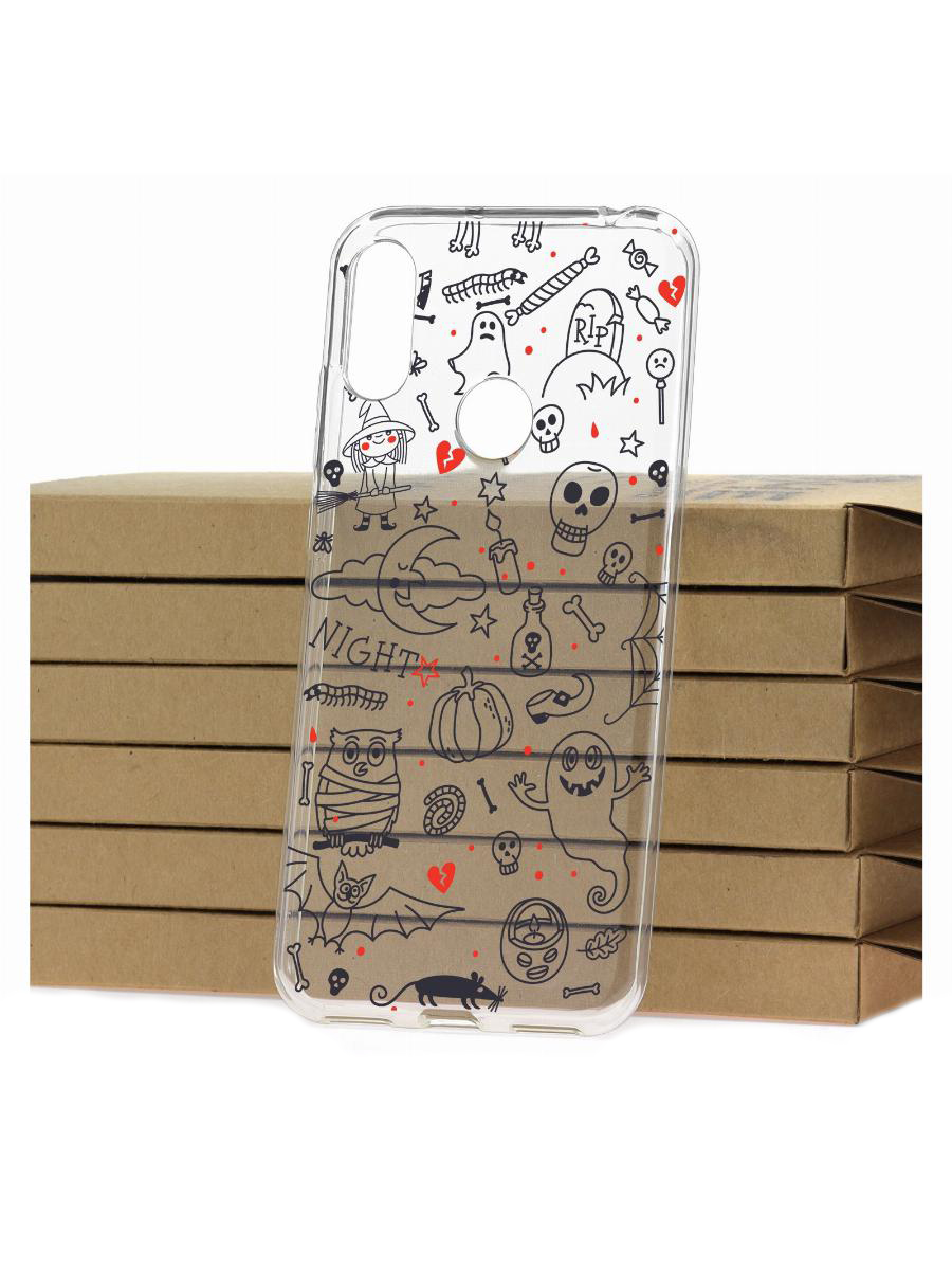 Чехол для смартфона Huawei Y6 2019 КRUЧЕ Print прозрачный с принтом