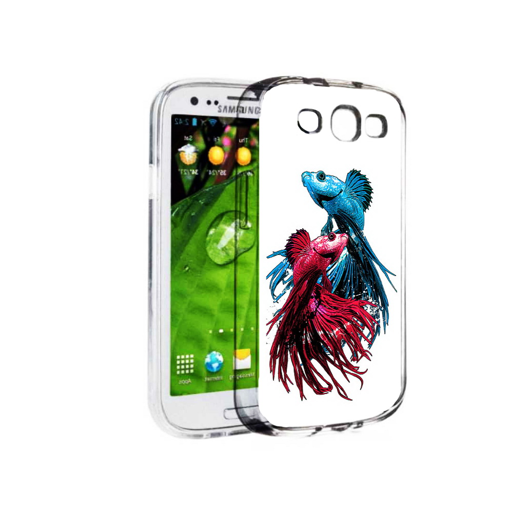 

Чехол MyPads Tocco для Samsung Galaxy S3 рыбы петушки (PT123108.507.592), Прозрачный, Tocco