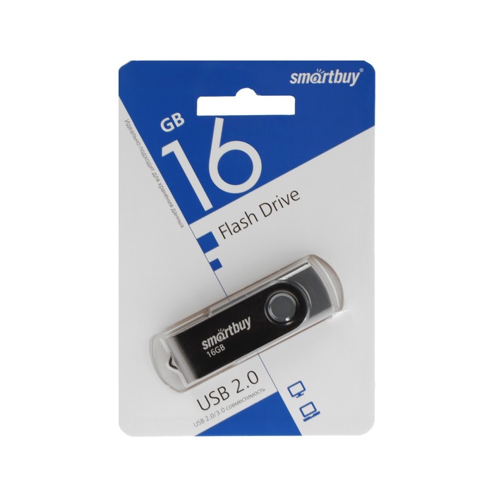

Флешка SmartBuy Twist 16 ГБ черный, Twist