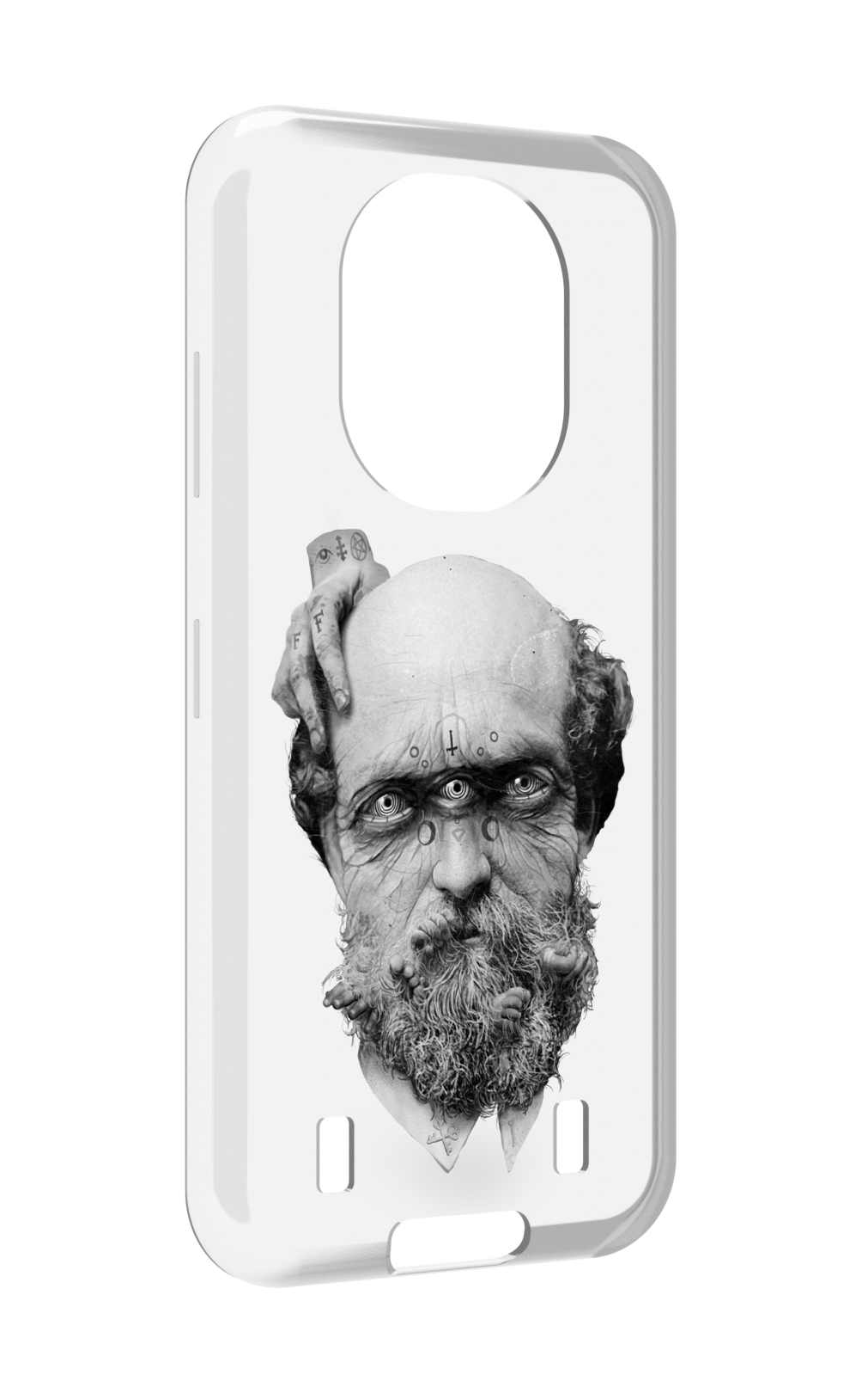 

Чехол MyPads страшный бородатый мужчина абстракция для Oukitel WP16, Прозрачный, Tocco
