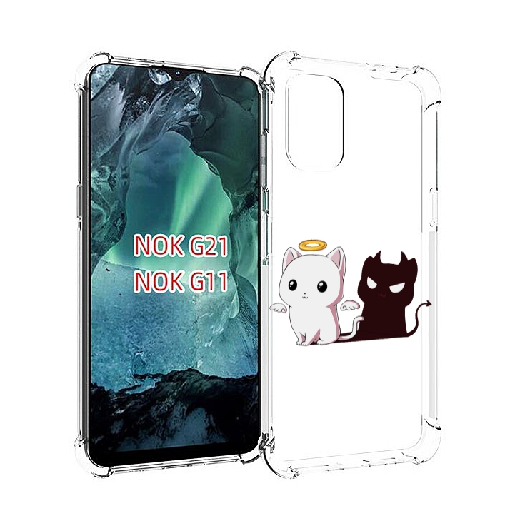 

Чехол Mypads Котик-С-Злой-Тенью Для Nokia G11/G21, Прозрачный, Tocco