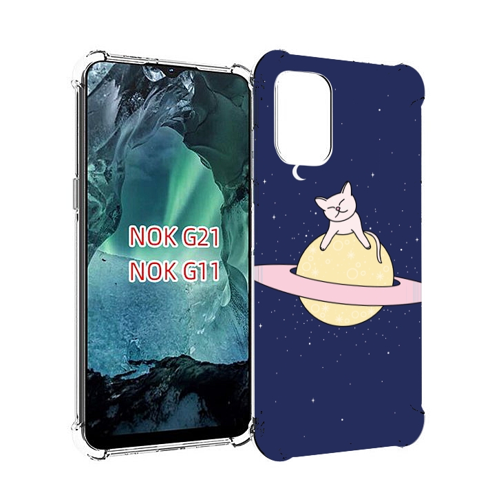 

Чехол Mypads Котик На Планете Для Nokia G11/G21, Прозрачный, Tocco