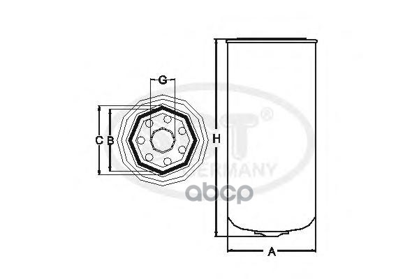 

SCT GERMANY ST 312 Топливный фильтр ST312 MBW631 D