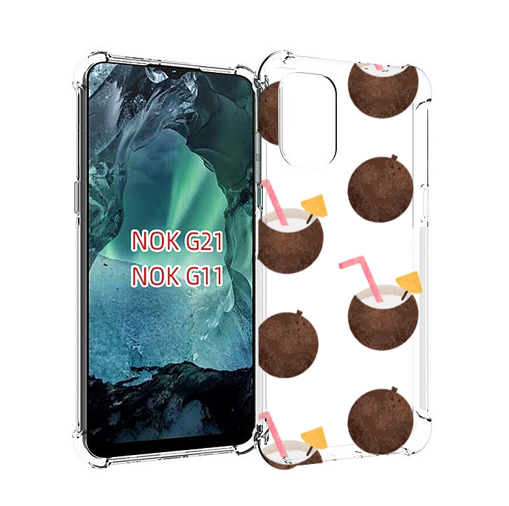 

Чехол Mypads Кокосики Для Nokia G11/G21, Прозрачный, Tocco