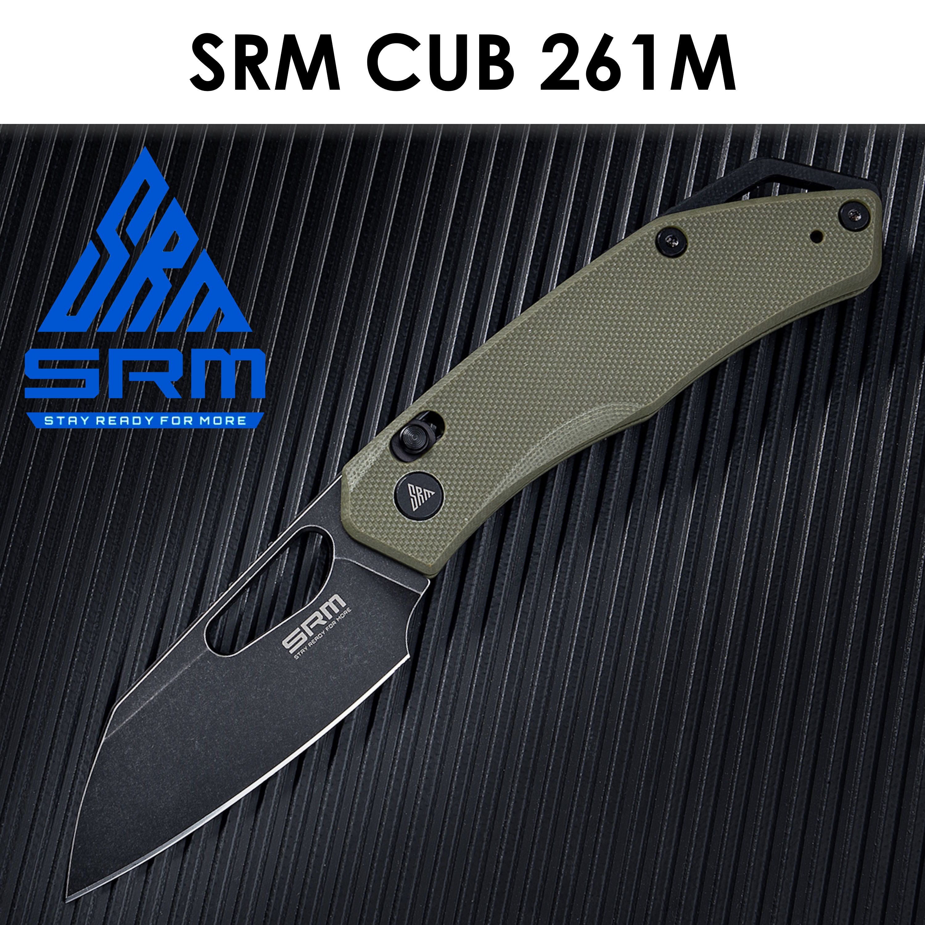 Складной нож SRM Cub 261M-GP зеленый 180мм (73мм клинок)