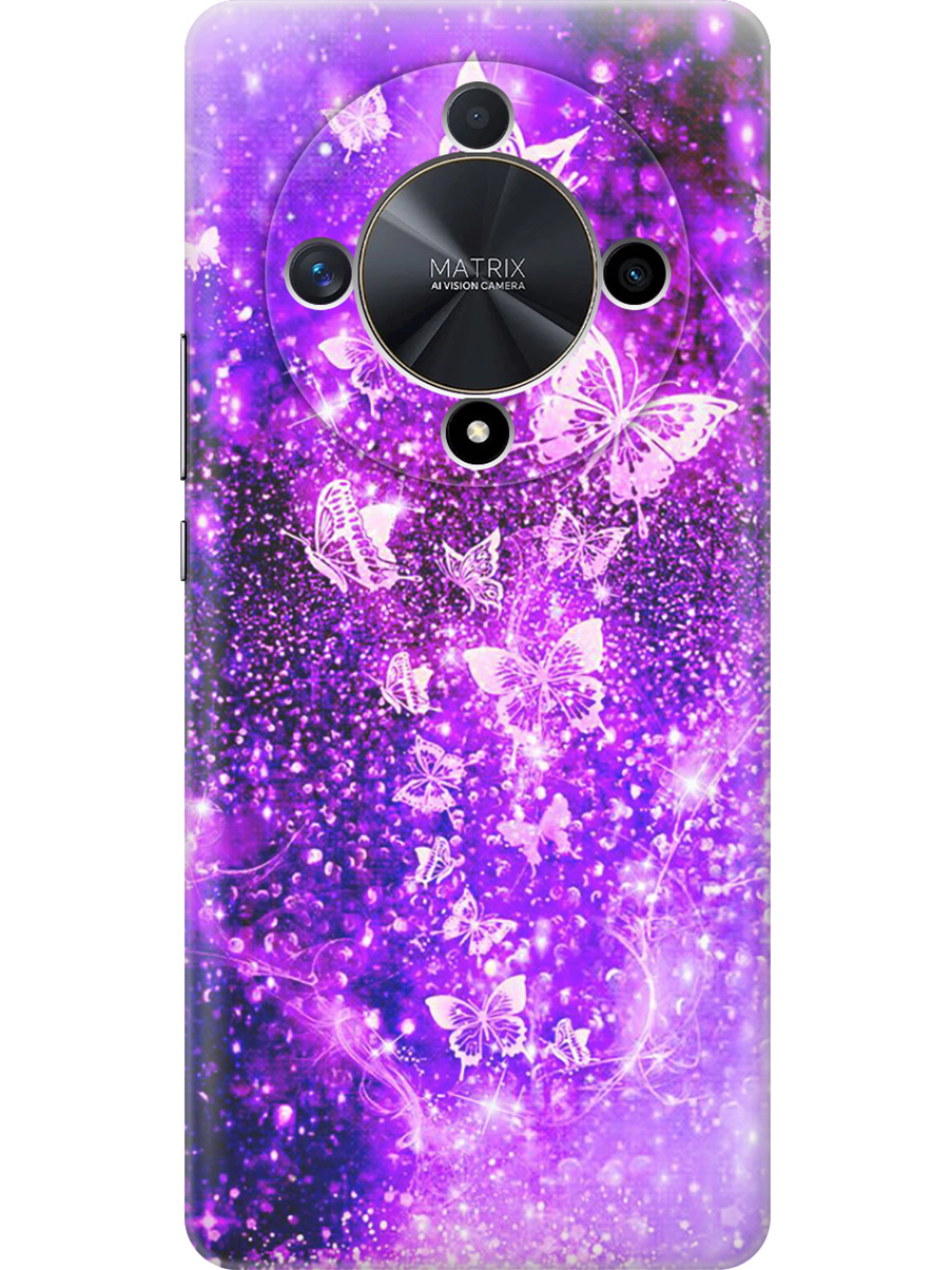 

Силиконовый чехол на Honor X9b / X50 с принтом "Фиолетовые бабочки", Прозрачный;фиолетовый;черный, 781974321