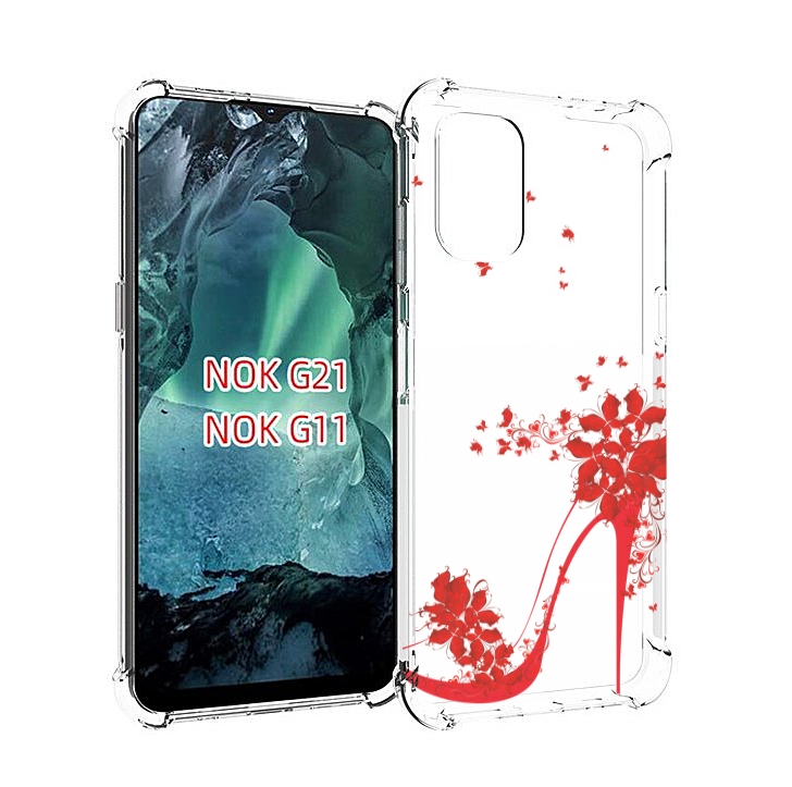 

Чехол Mypads Каблук-В-Цветах Для Nokia G11/G21, Прозрачный, Tocco