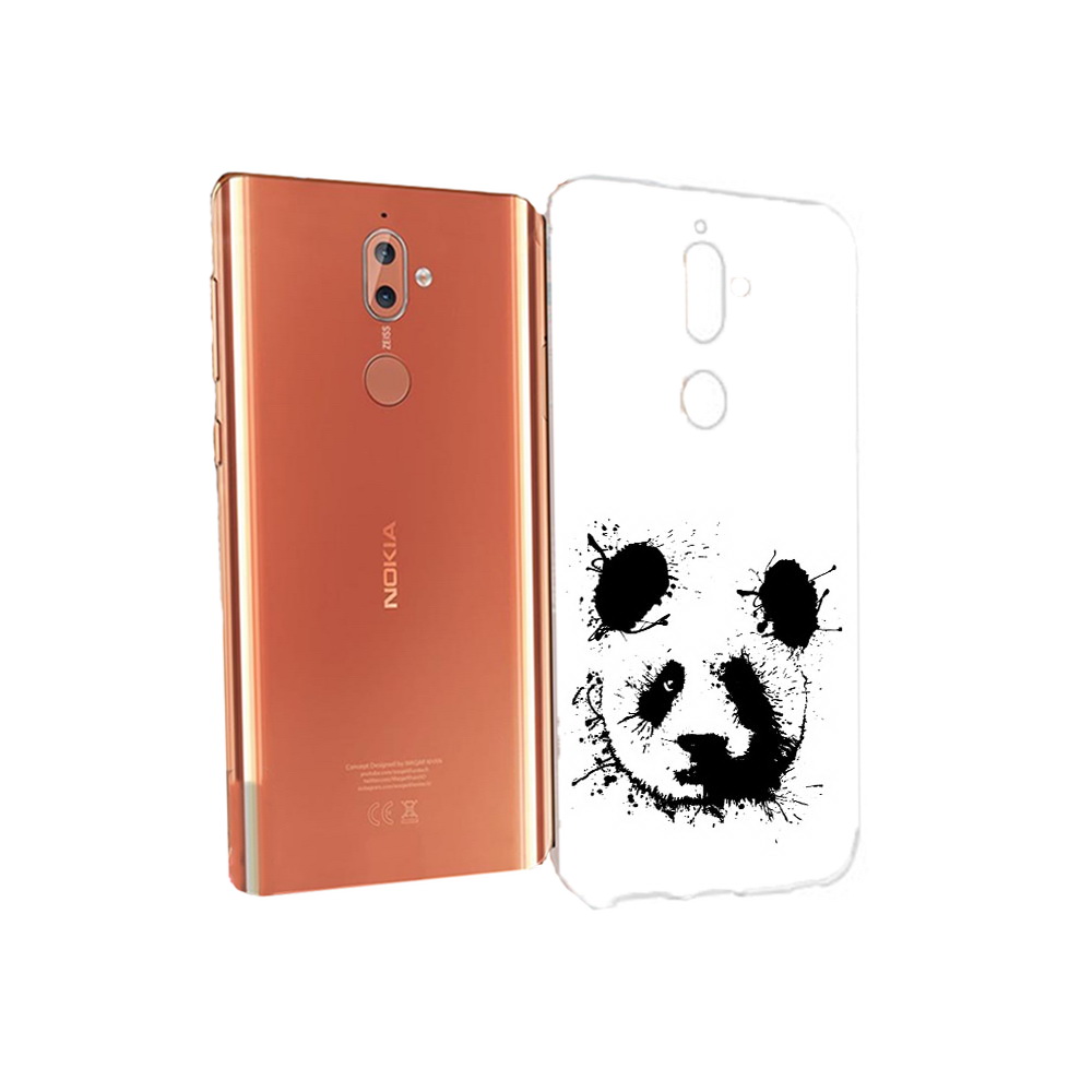 

Чехол MyPads Tocco для Nokia 9 клякса-панда (PT126479.94.389), Прозрачный, Tocco