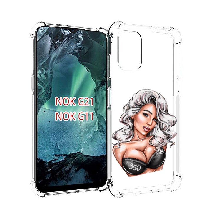 

Чехол Mypads Ивлеева-Рисунок Женский Для Nokia G11/G21, Прозрачный, Tocco