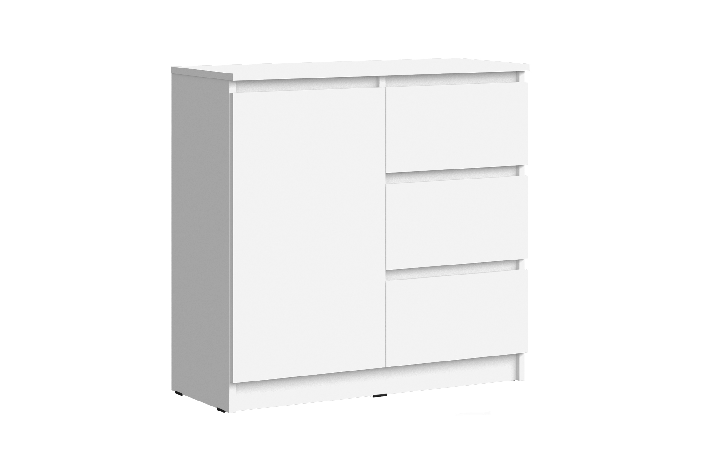 

Комод НОНТОН Челси, 80.2х33x76.8 см, белый глянец / белый