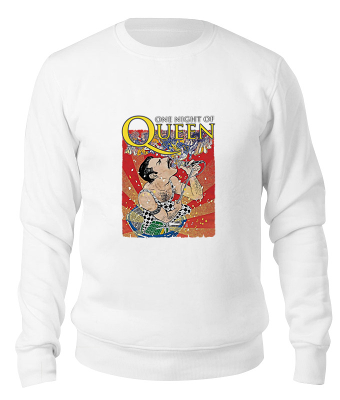 

Свитшот унисекс Printio Freddie mercury - queen белый XS, Freddie mercury - queen