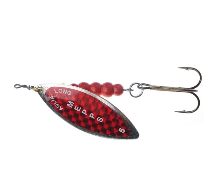

Блесна вращающаяся Mepps Aglia Long Redbo 5 Silver, Серебристый