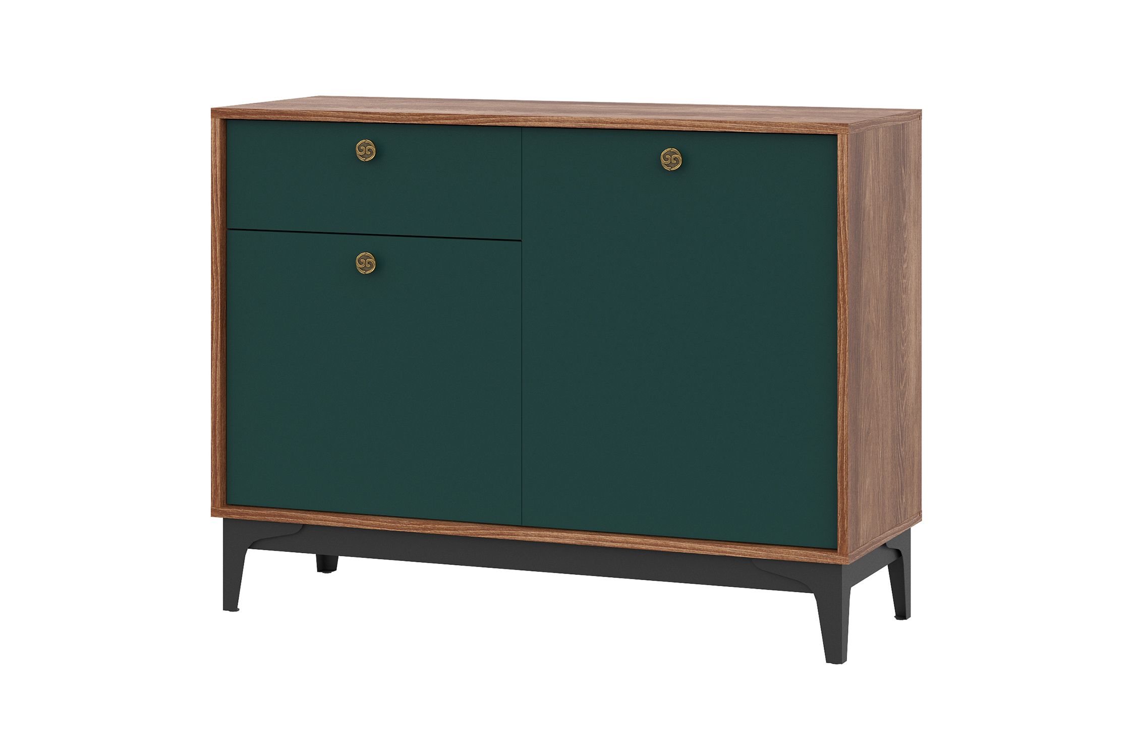 

Комод НОНТОН Brass, 103.8x39x80 см, каштан арвадона / изумруд