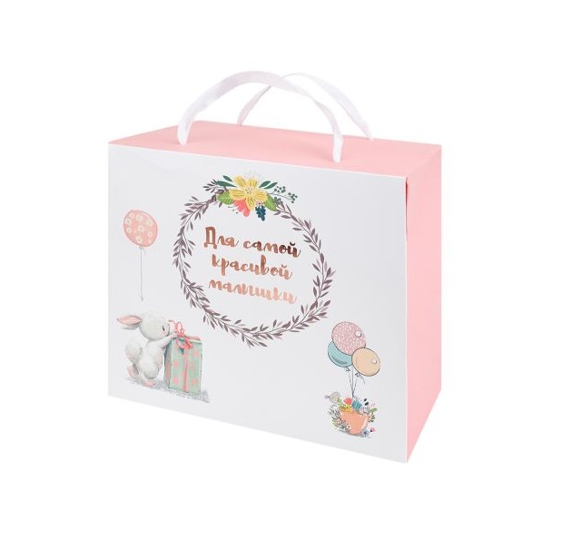 

Пакет-коробка 22,5*20*13,5(М) "Для малышки" ПКП-9065, Разноцветный