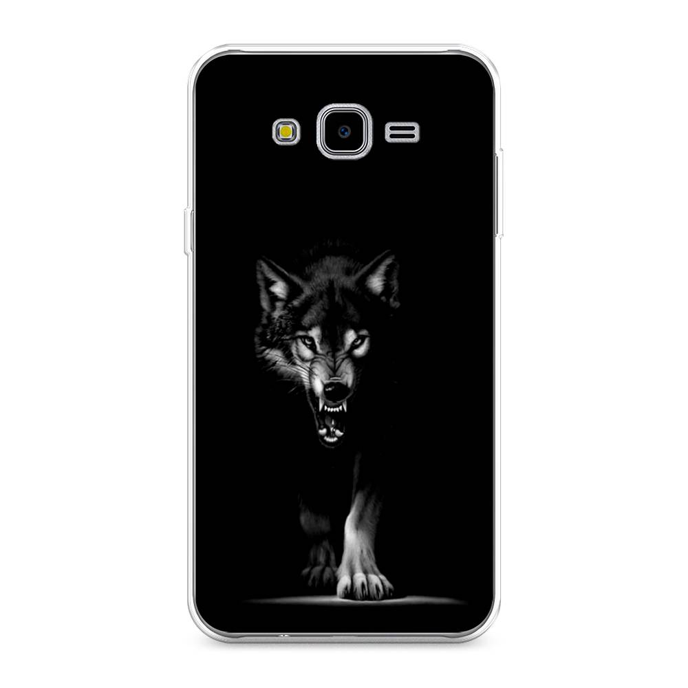 

Чехол Awog на Samsung Galaxy J7 Neo "Волк выходит из ночи", Серый;черный;белый, 25350-1