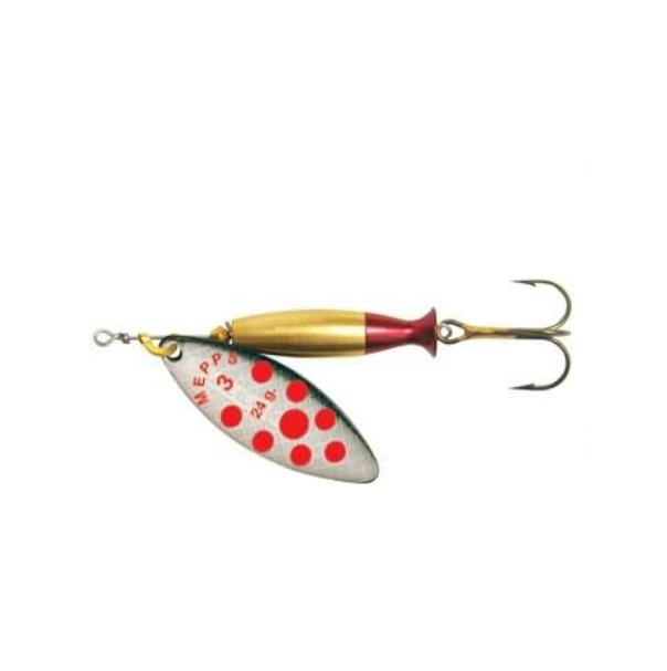 

Блесна вращающаяся Mepps Aglia Long Heavy 2 Silver PTS Red, Серебристый;золотистый;красный
