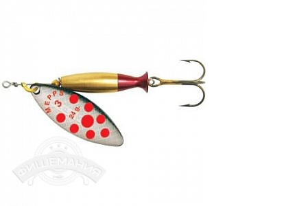 

Блесна вращающаяся Mepps Aglia Long Heavy 1 Silver PTS Red
